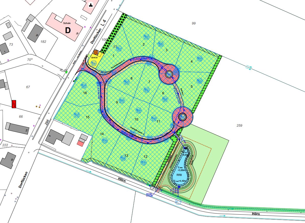 Plan Neubaugebiet Neubaugebiet